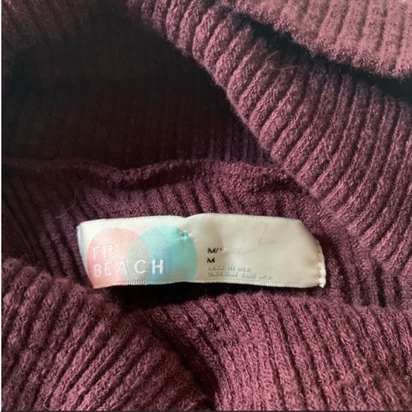 Free People Cowl Neck Open Back Sweater Top - Picture 3 of 4